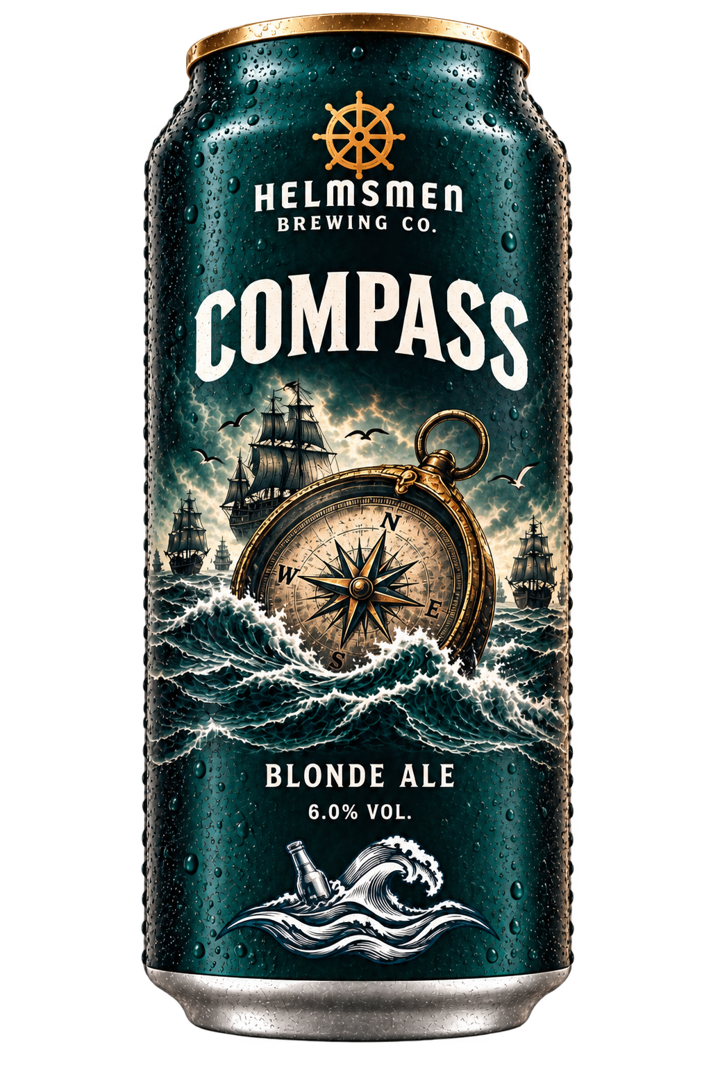 Compass blonde ale can